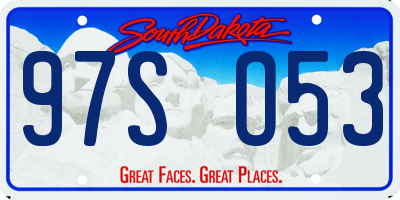 SD license plate 97SO53