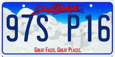 SD license plate 97SP16