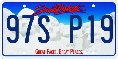 SD license plate 97SP19