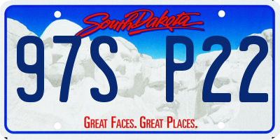 SD license plate 97SP22