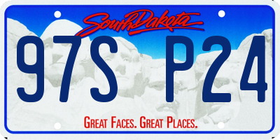 SD license plate 97SP24