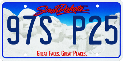 SD license plate 97SP25