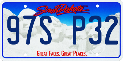 SD license plate 97SP32