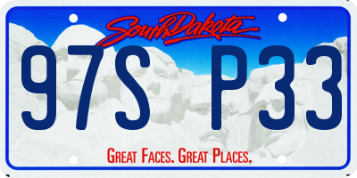 SD license plate 97SP33