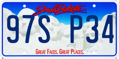 SD license plate 97SP34