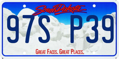 SD license plate 97SP39