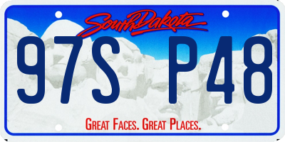 SD license plate 97SP48