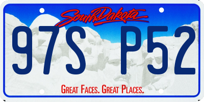 SD license plate 97SP52