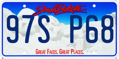 SD license plate 97SP68