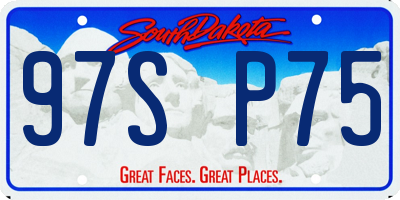 SD license plate 97SP75