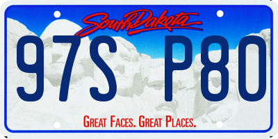 SD license plate 97SP80