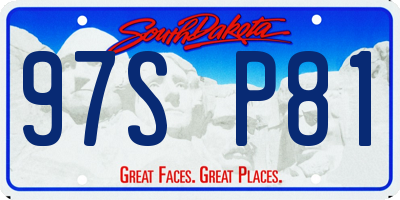 SD license plate 97SP81