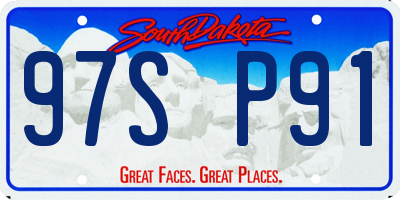 SD license plate 97SP91