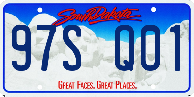 SD license plate 97SQ01
