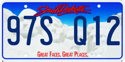 SD license plate 97SQ12
