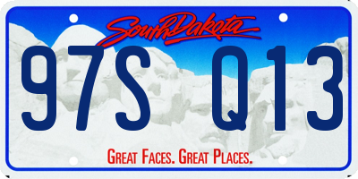 SD license plate 97SQ13