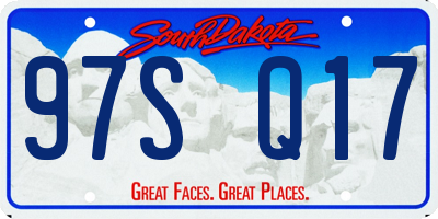 SD license plate 97SQ17