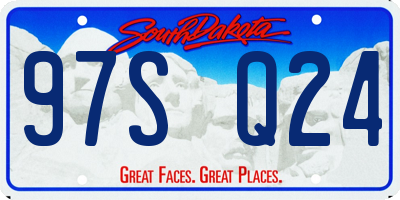 SD license plate 97SQ24