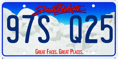 SD license plate 97SQ25