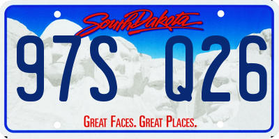 SD license plate 97SQ26