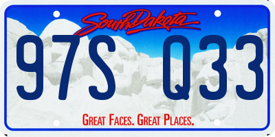 SD license plate 97SQ33