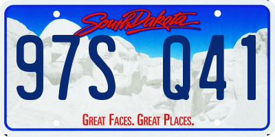 SD license plate 97SQ41