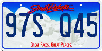 SD license plate 97SQ45