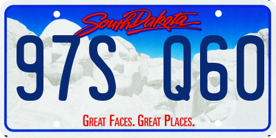 SD license plate 97SQ60