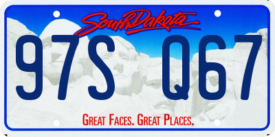 SD license plate 97SQ67