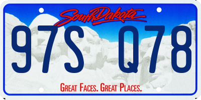 SD license plate 97SQ78