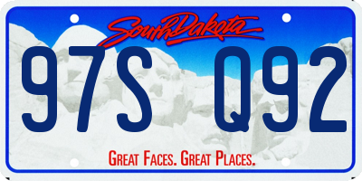 SD license plate 97SQ92