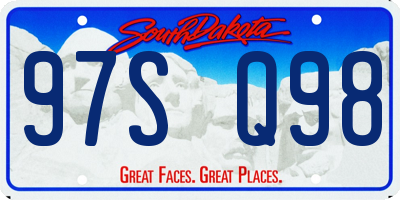 SD license plate 97SQ98