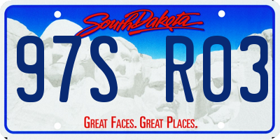 SD license plate 97SR03