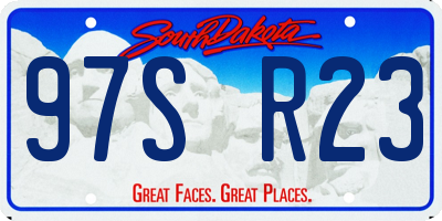 SD license plate 97SR23