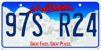 SD license plate 97SR24