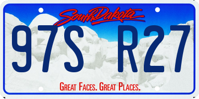SD license plate 97SR27