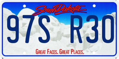 SD license plate 97SR30