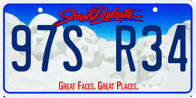 SD license plate 97SR34