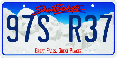 SD license plate 97SR37