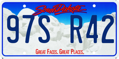 SD license plate 97SR42