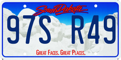 SD license plate 97SR49