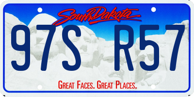 SD license plate 97SR57