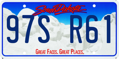 SD license plate 97SR61