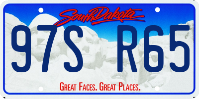 SD license plate 97SR65