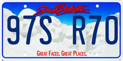 SD license plate 97SR70