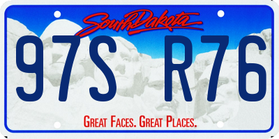 SD license plate 97SR76