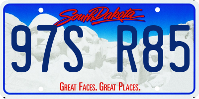 SD license plate 97SR85