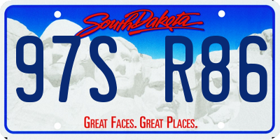 SD license plate 97SR86