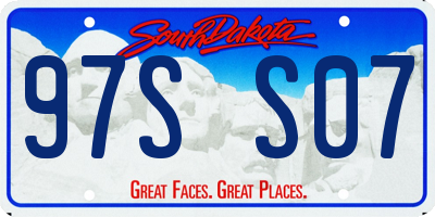 SD license plate 97SS07