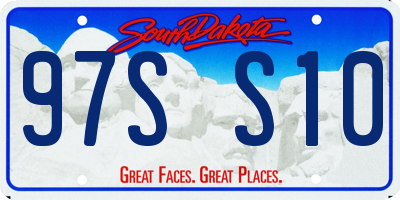 SD license plate 97SS10